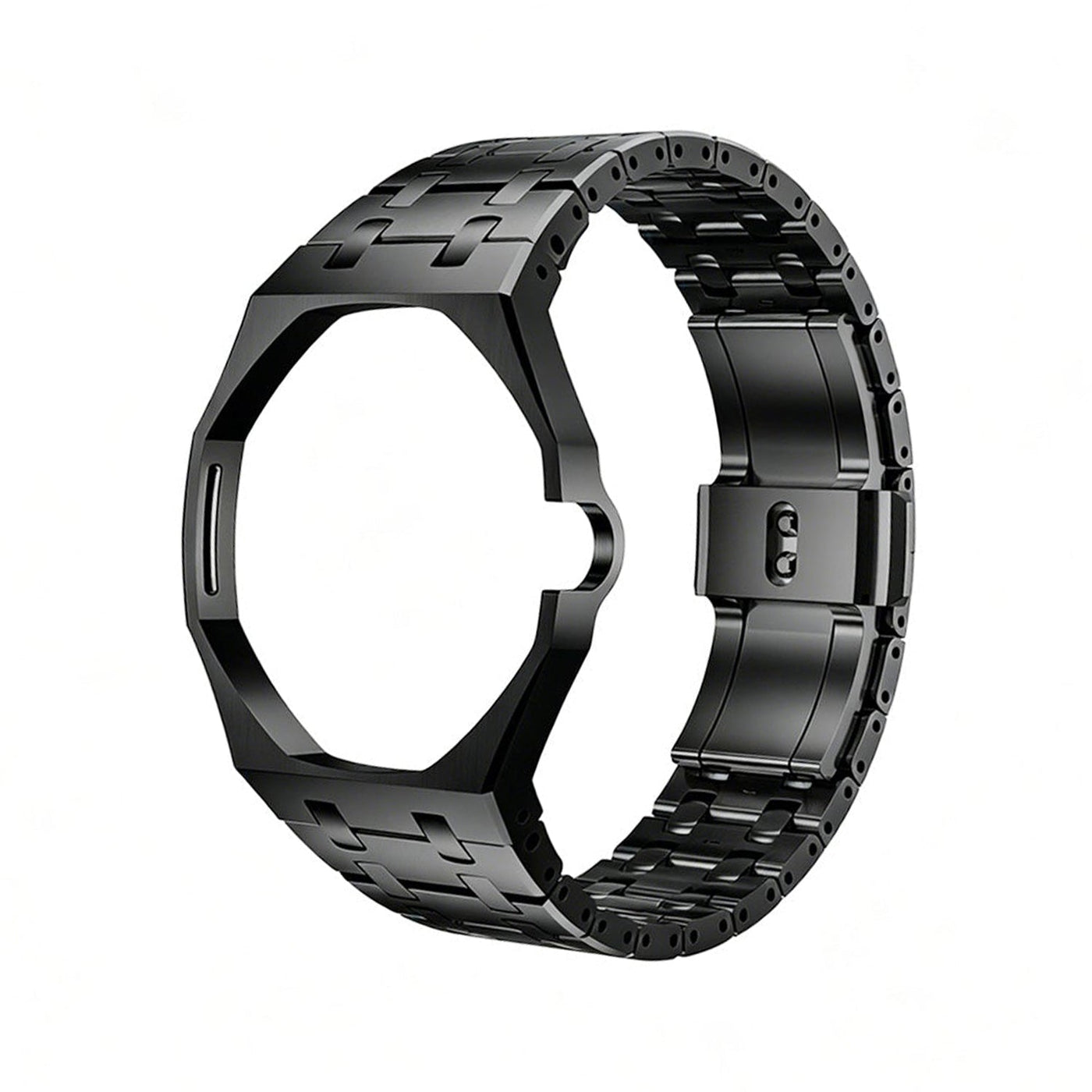 Oak Pop Black Steel Case & Silicone Strap