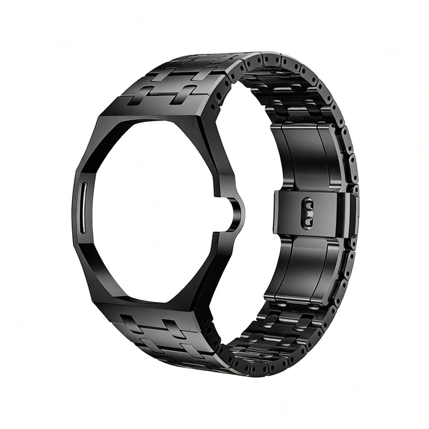 Oak Pop Black Steel Case & Silicone Strap