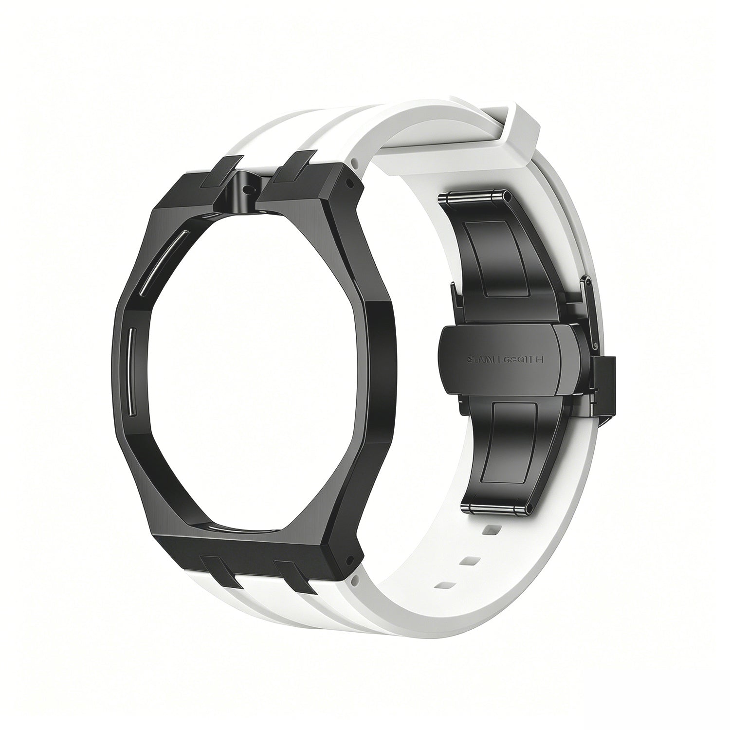 Oak Pop Black Steel Case & Silicone Strap