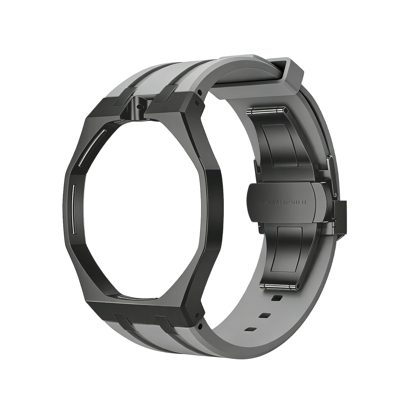 Oak Pop Black Steel Case & Silicone Strap
