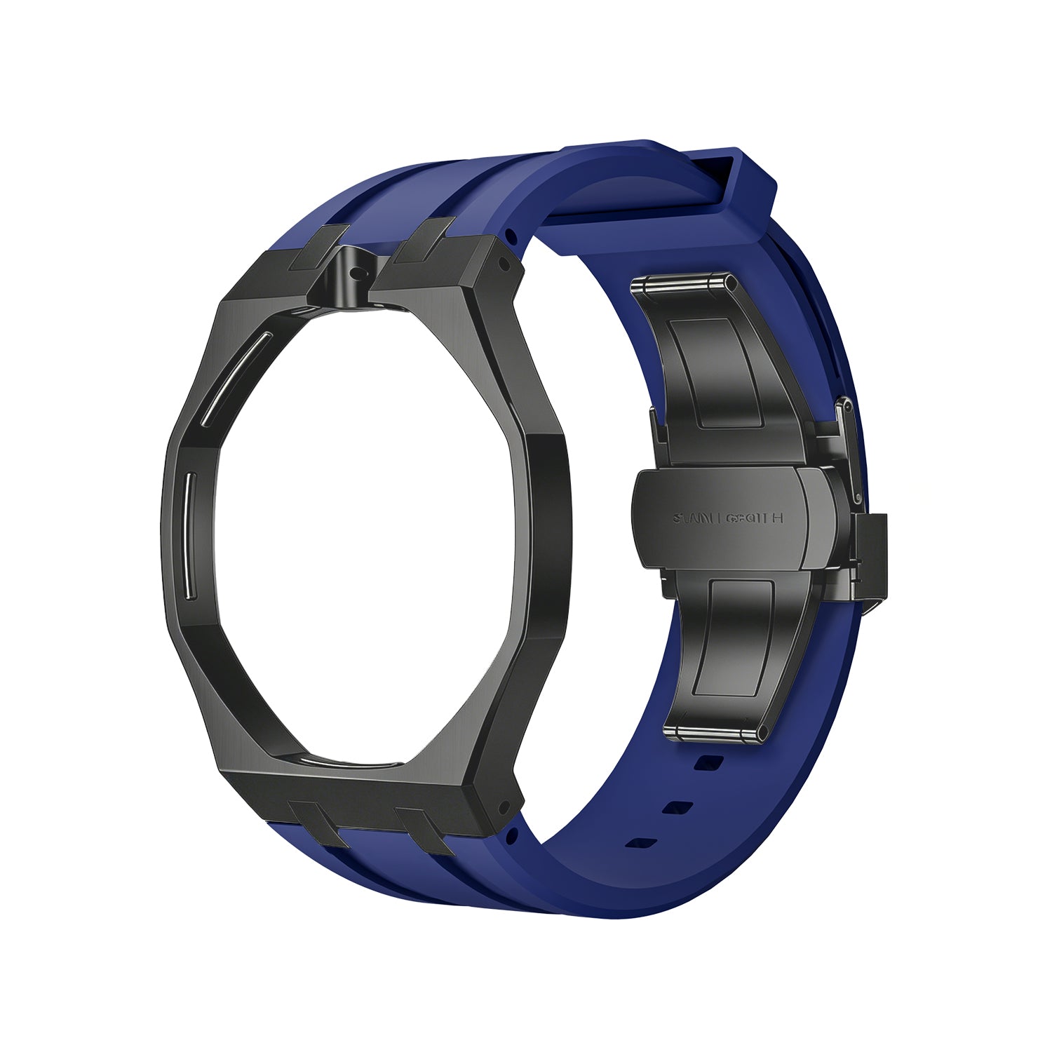 Oak Pop Black Steel Case & Silicone Strap