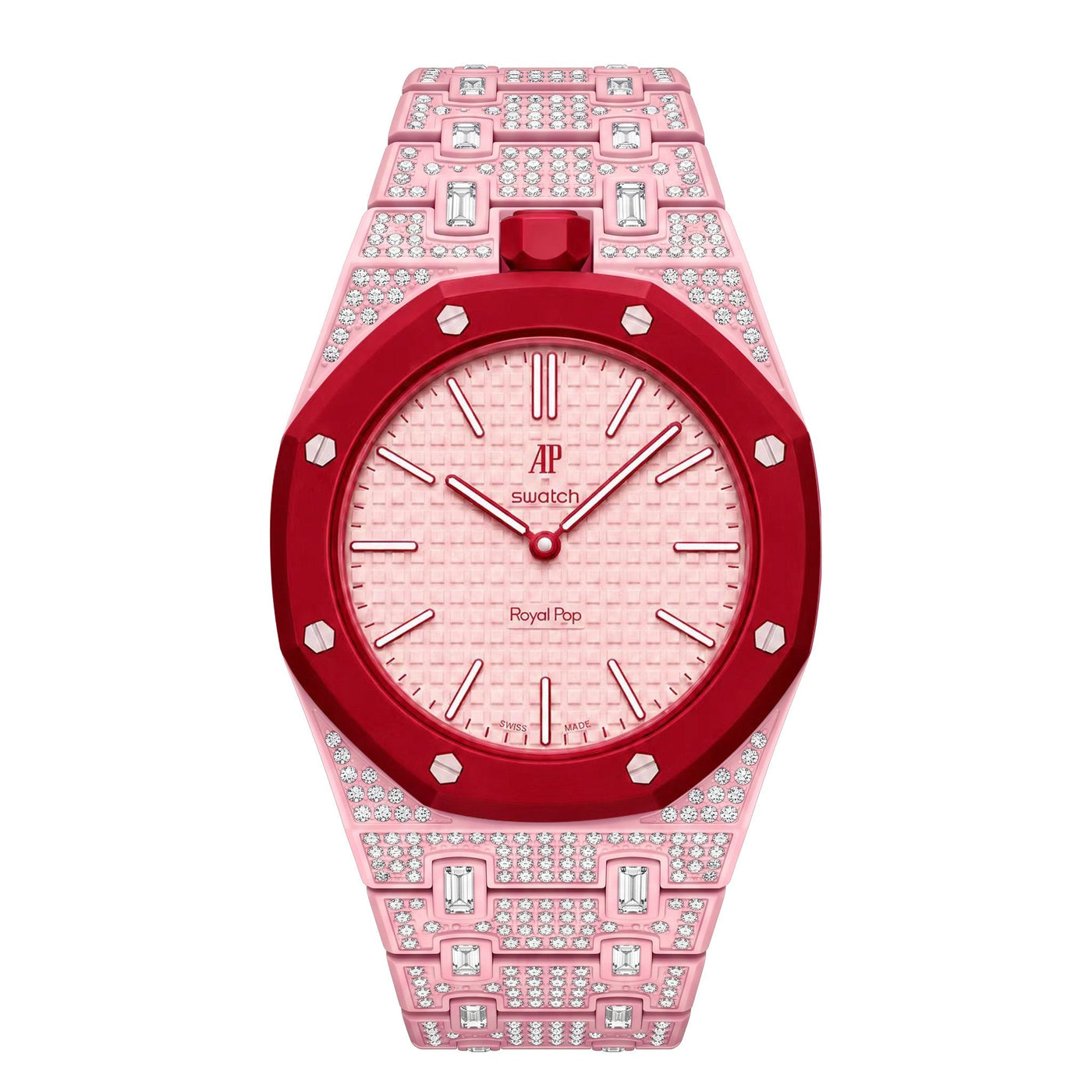 Royal Oak Pop Exclusive Bioceramic Case & Bioceramic Strap Full Diamond