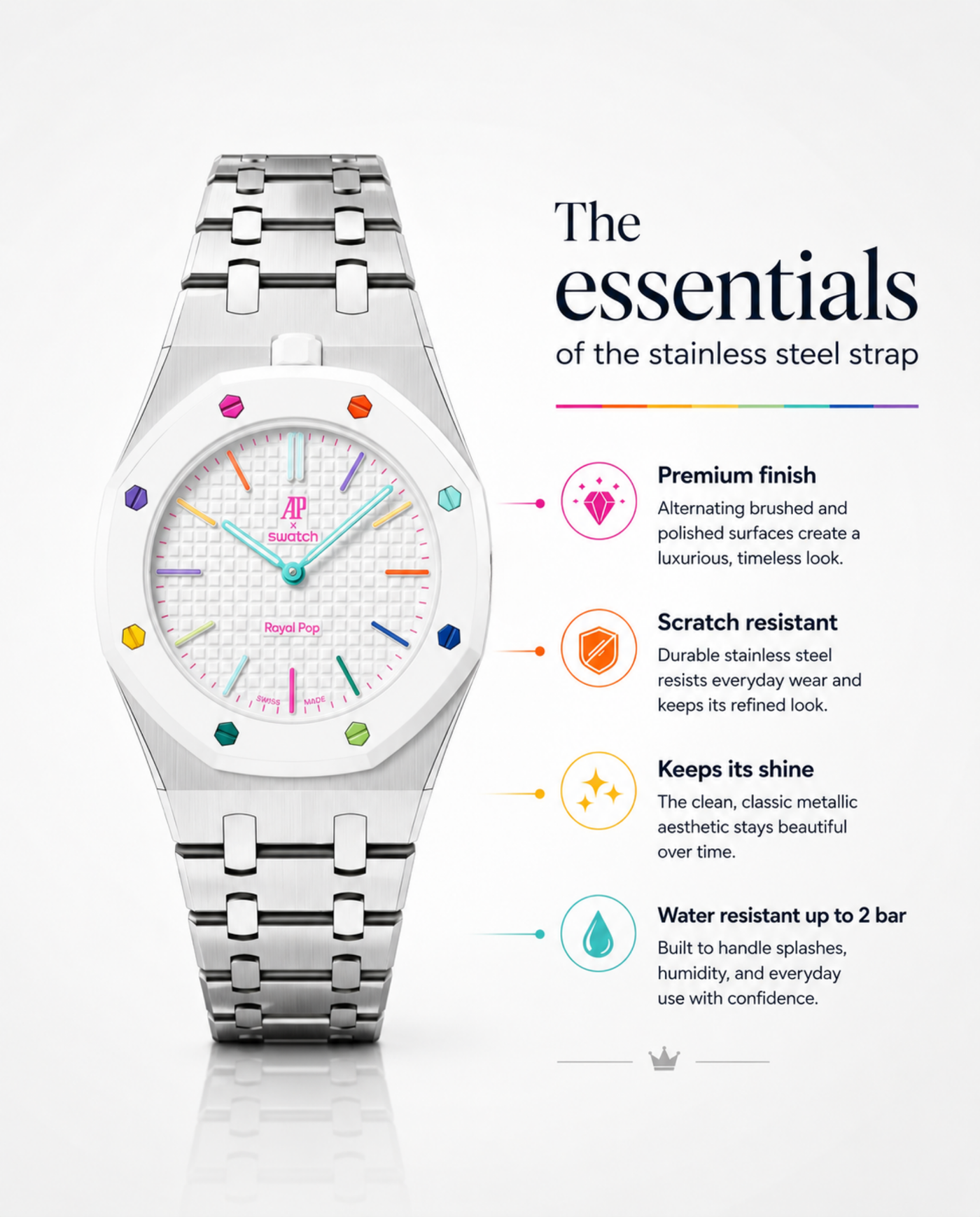 Royal Pop Steel Bracelet | RIGHT version