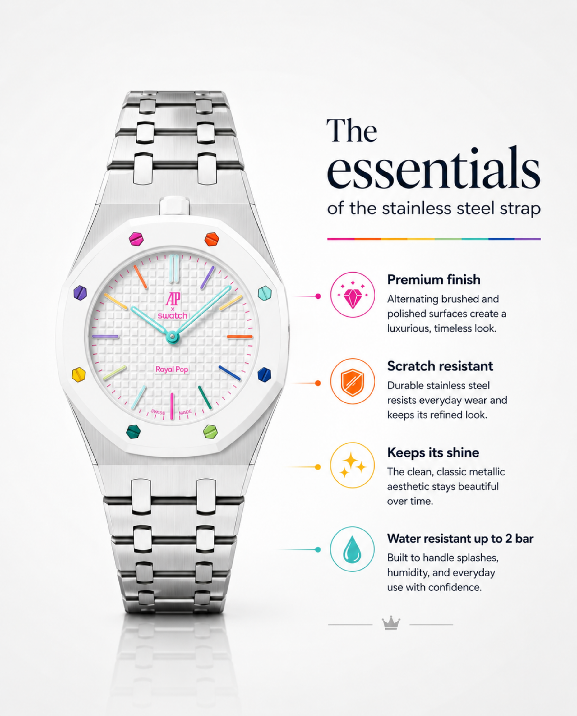 Royal Pop Steel Bracelet | TOP version
