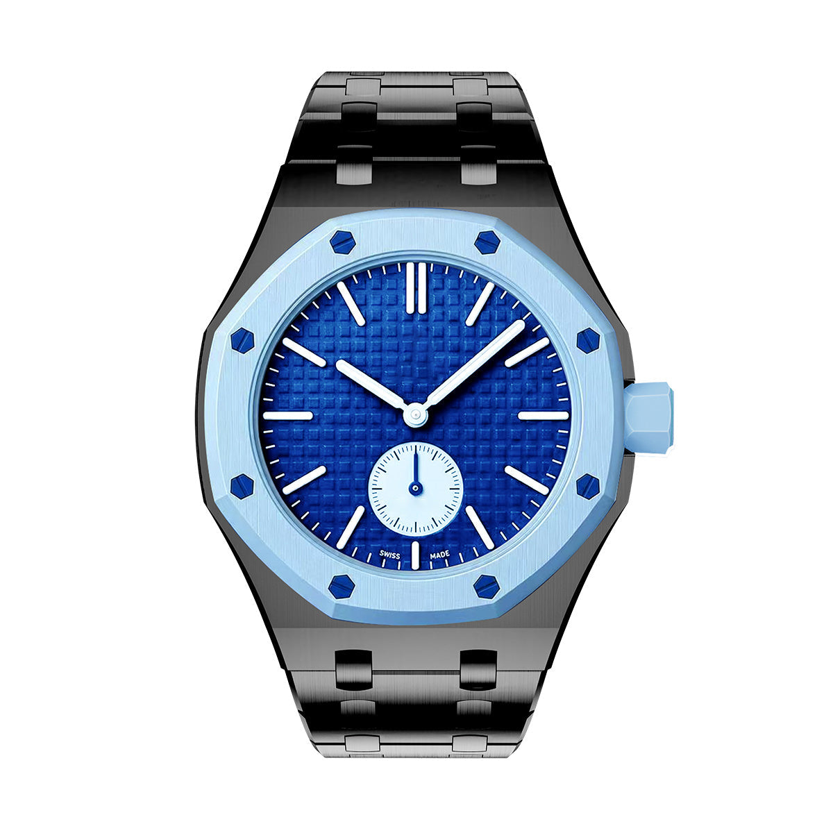 Oak Pop Exclusive Black Steel Strap