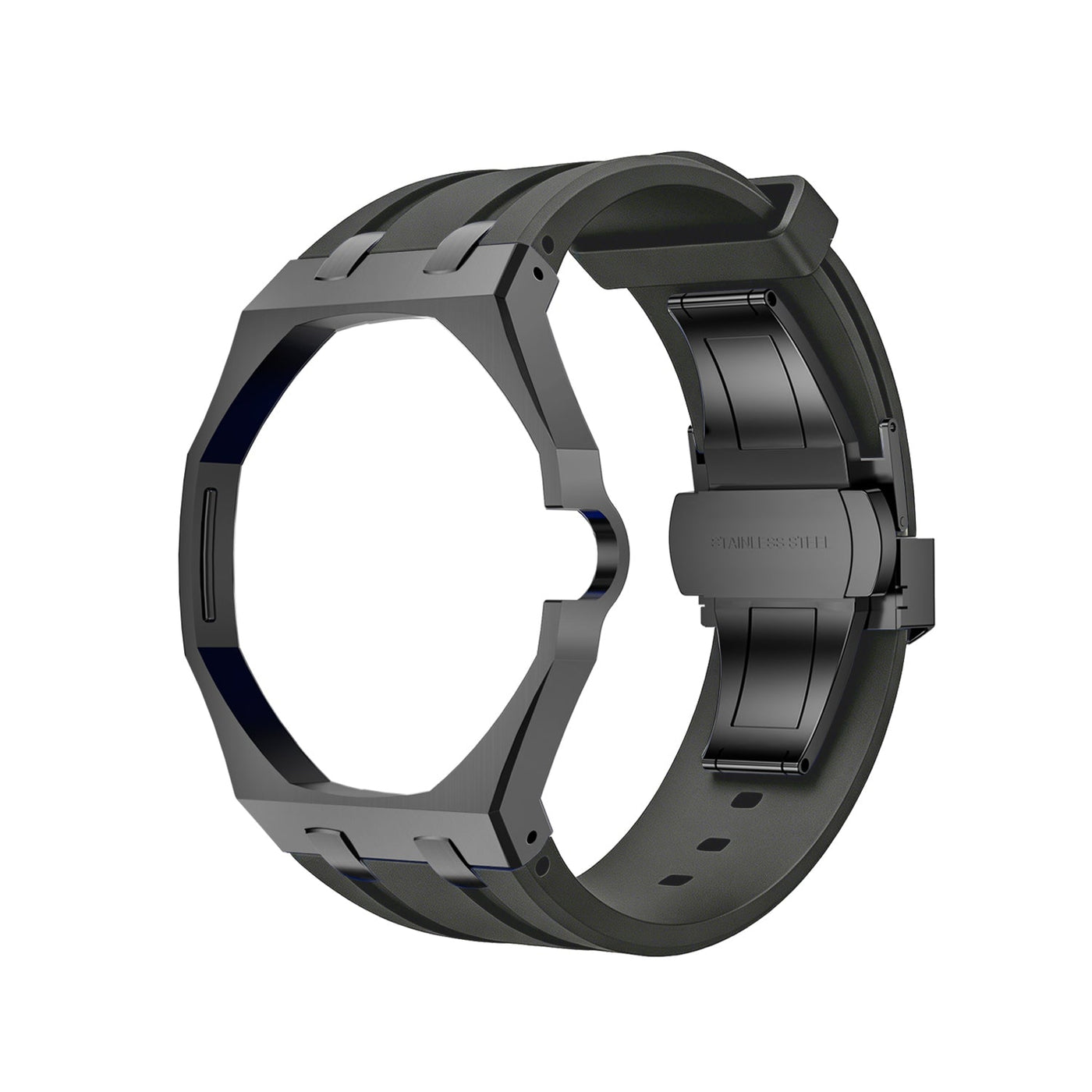 Oak Pop Black Steel Case & Silicone Strap