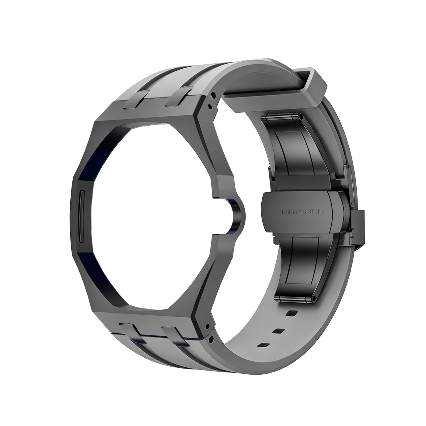 Oak Pop Black Steel Case & Silicone Strap