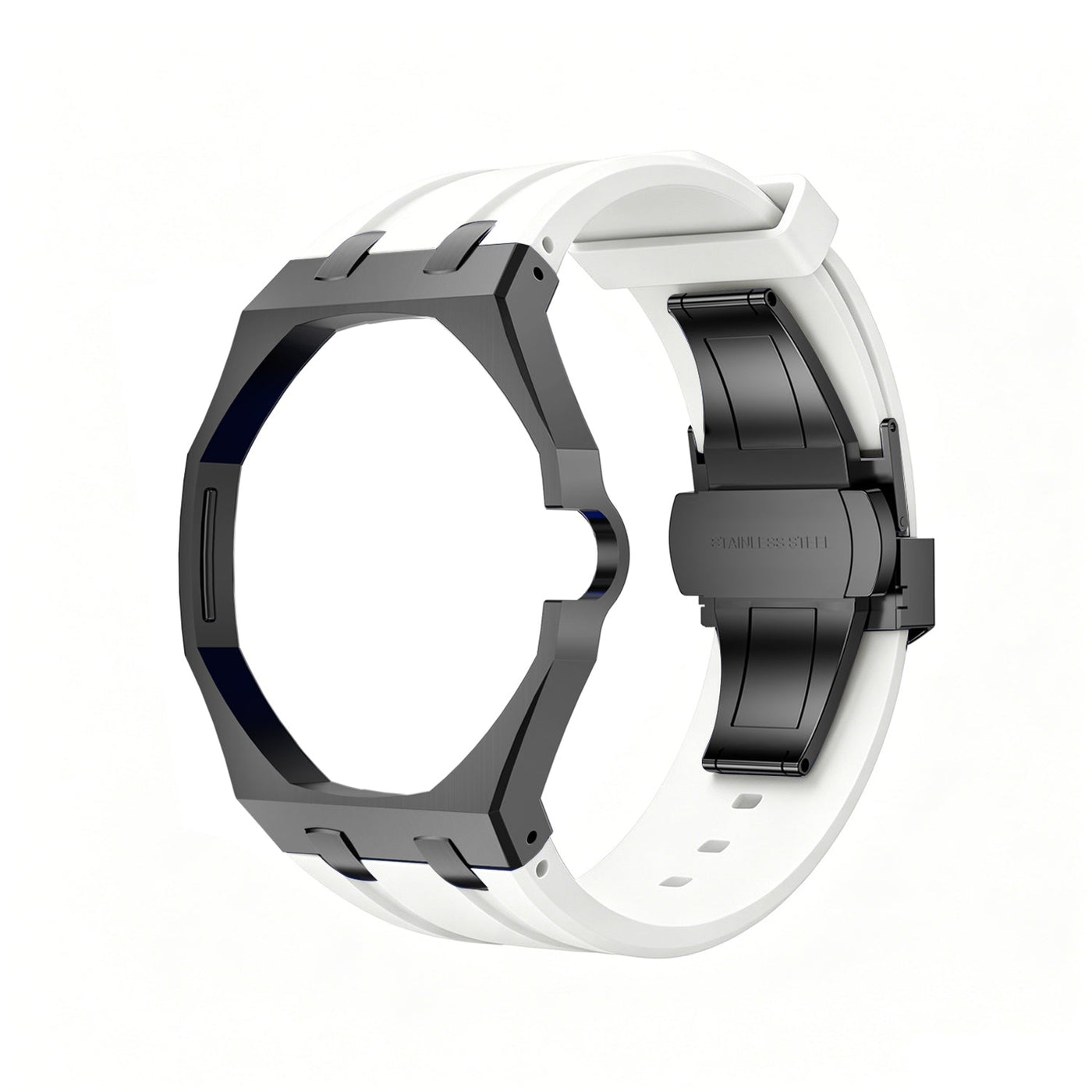 Oak Pop Black Steel Case & Silicone Strap