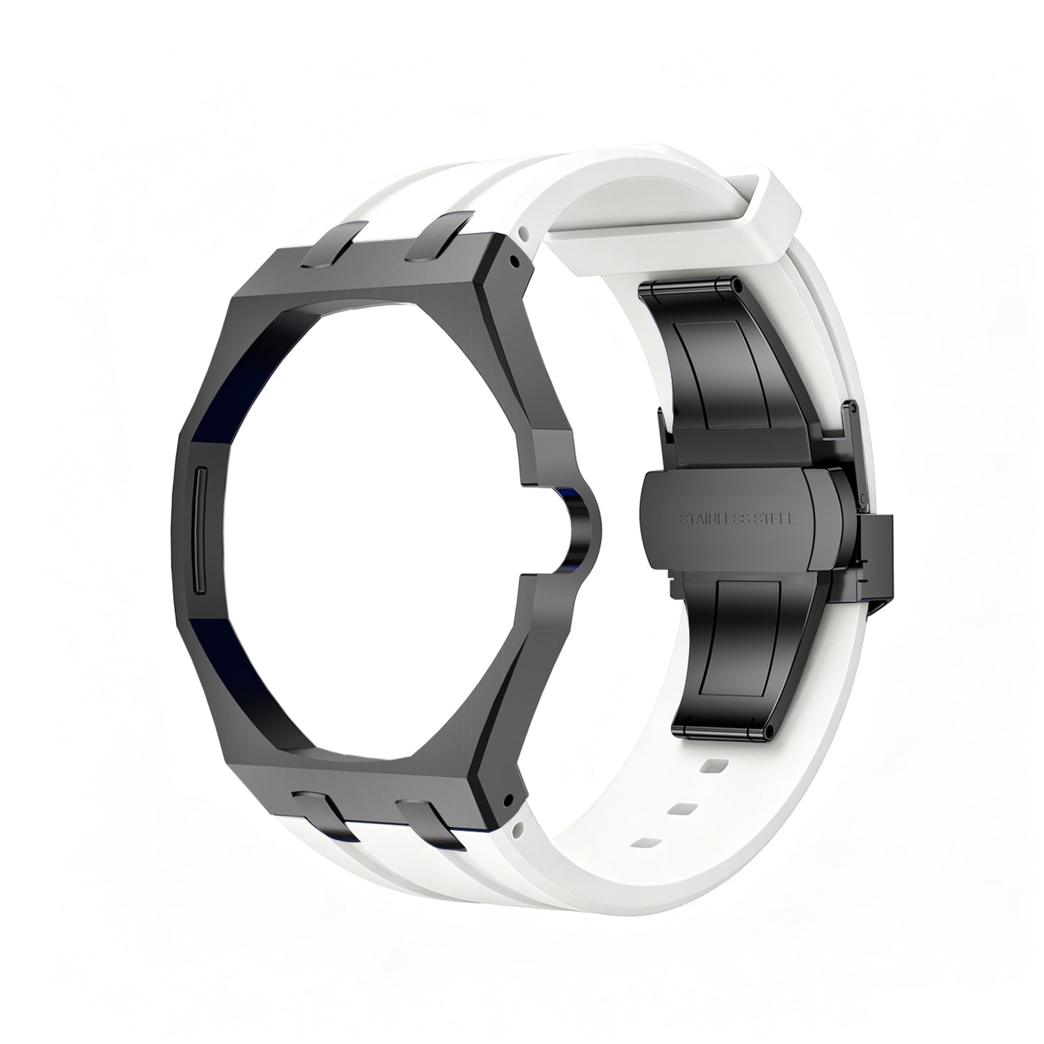 Oak Pop Black Steel Case & Silicone Strap