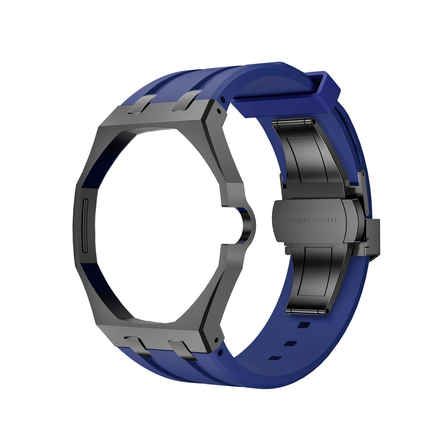 Oak Pop Black Steel Case & Silicone Strap
