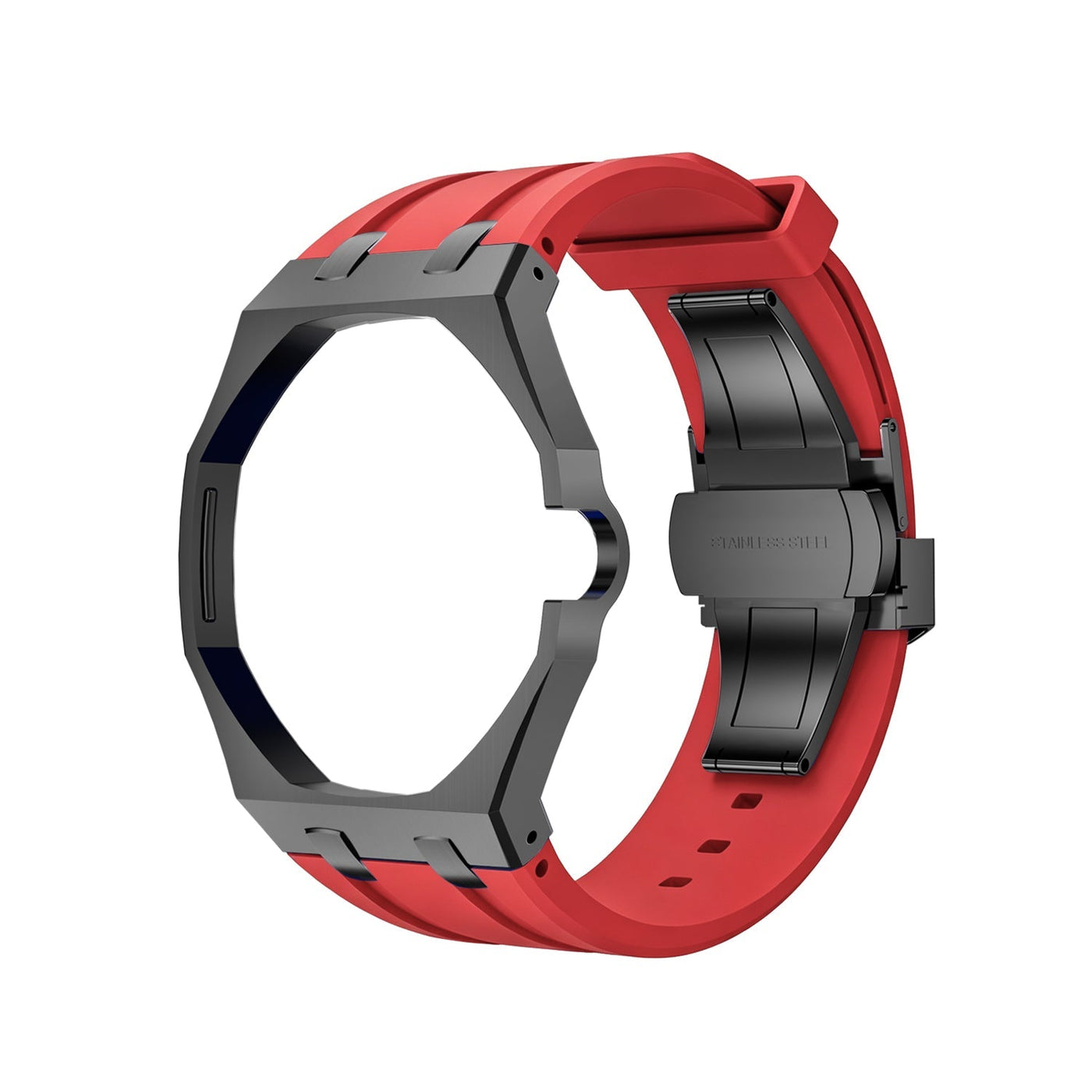 Oak Pop Black Steel Case & Silicone Strap