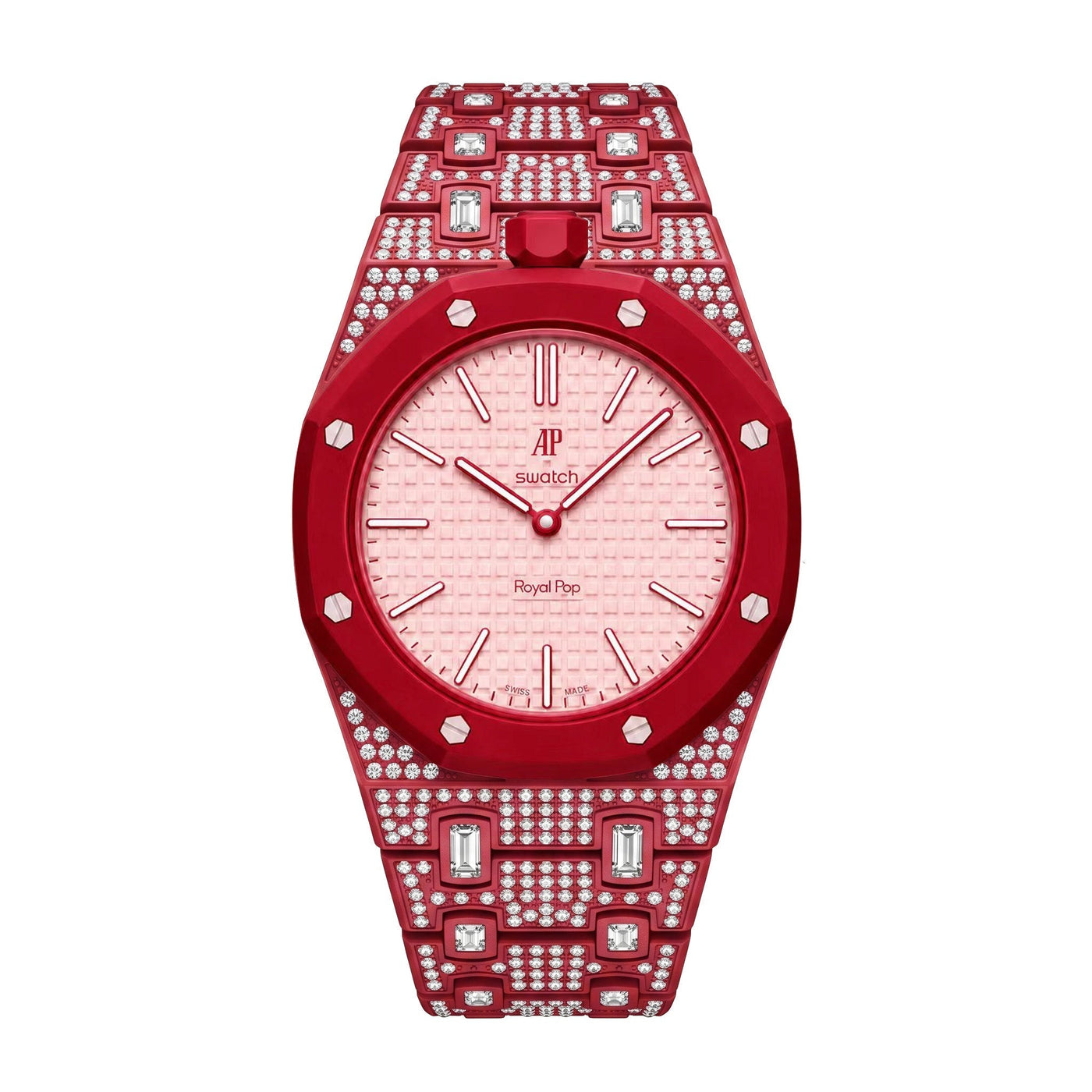 Royal Oak Pop Exclusive Bioceramic Case & Bioceramic Strap Full Diamond