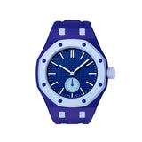 Oak Pop Exclusive Dark Blue And Light Blue Silicone Strap