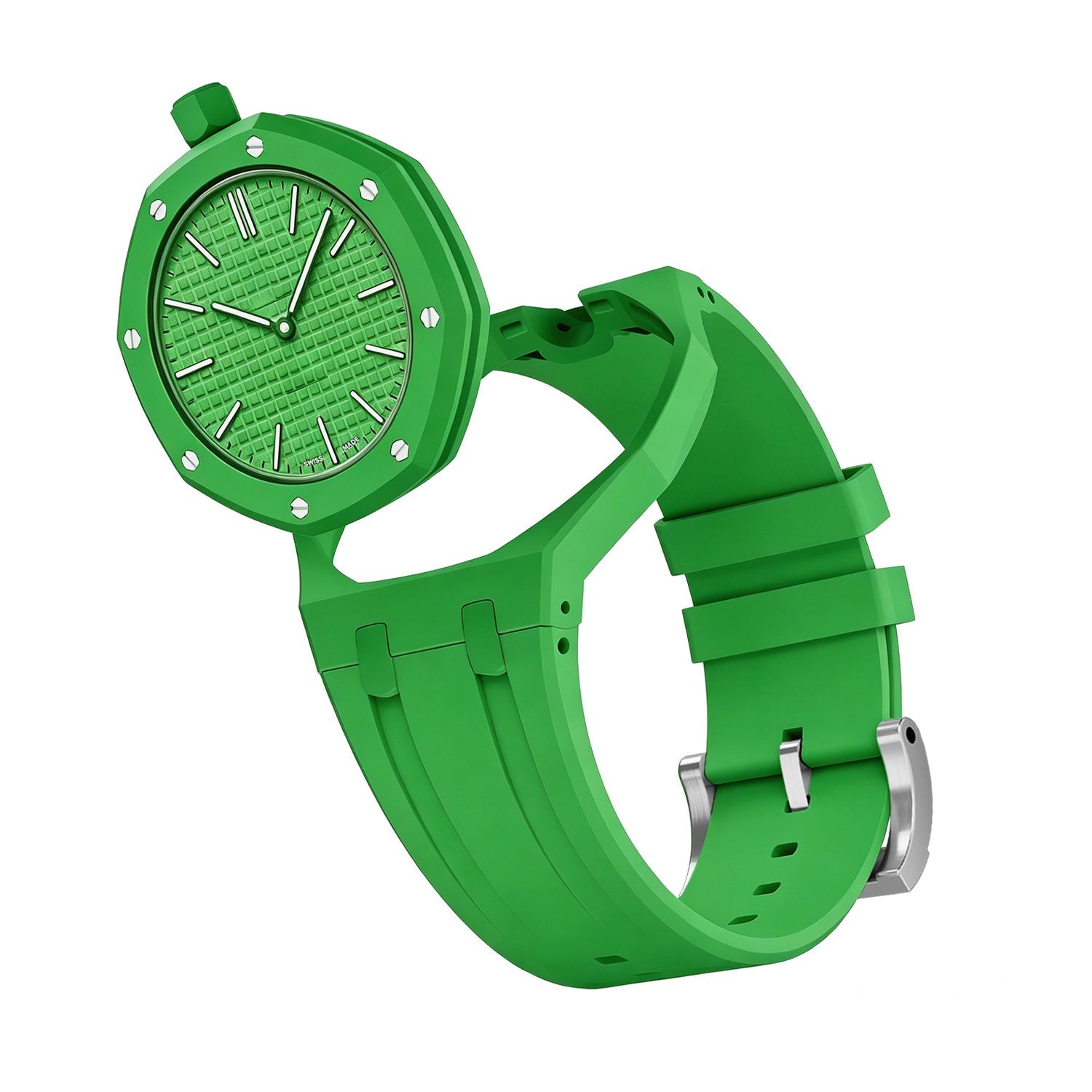 Oak Pop Exclusive Green Silicone Strap