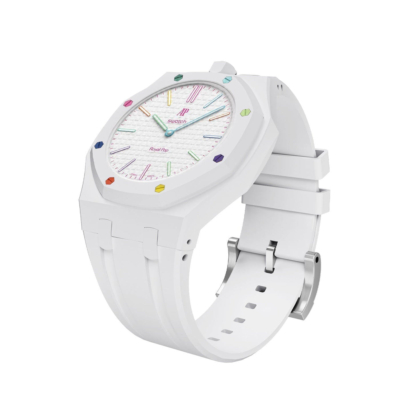 Oak Pop Exclusive  White Silicone Strap