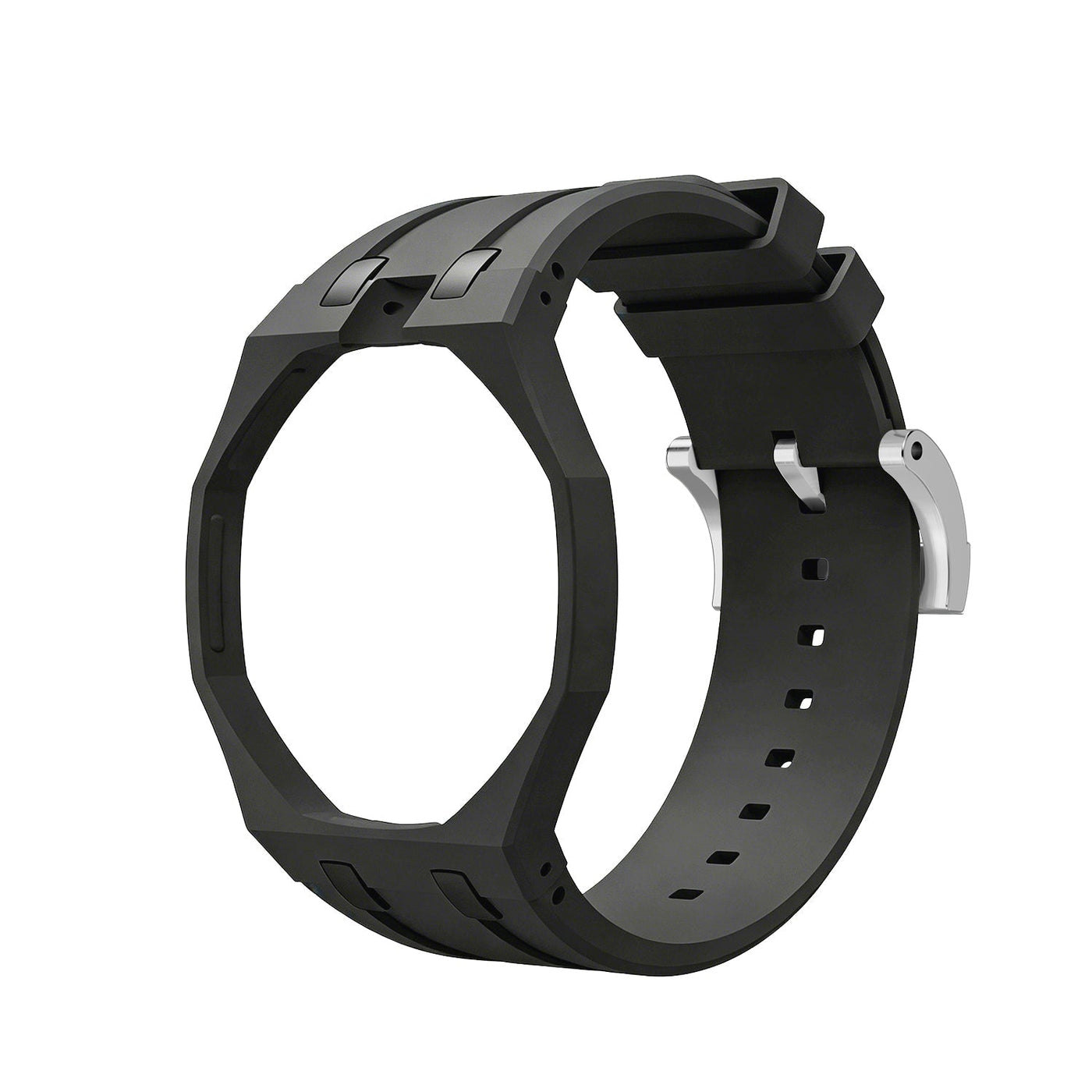 Oak Pop Exclusive Black Silicone Strap