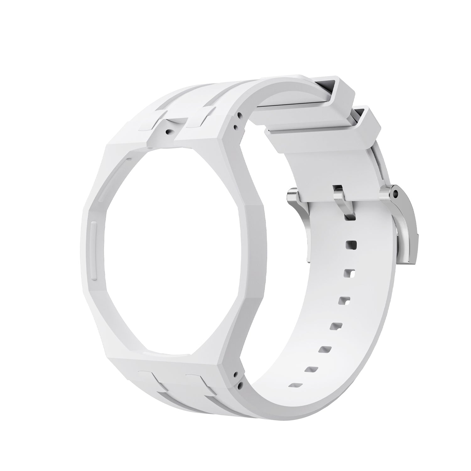 Oak Pop Exclusive  White Silicone Strap