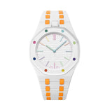 Oak Pop Exclusive White And Orange Bioceramic Strap
