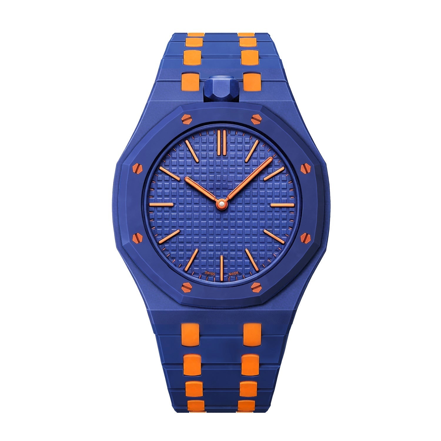 Oak Pop Exclusive Dark Blue And Orange Bioceramic Strap