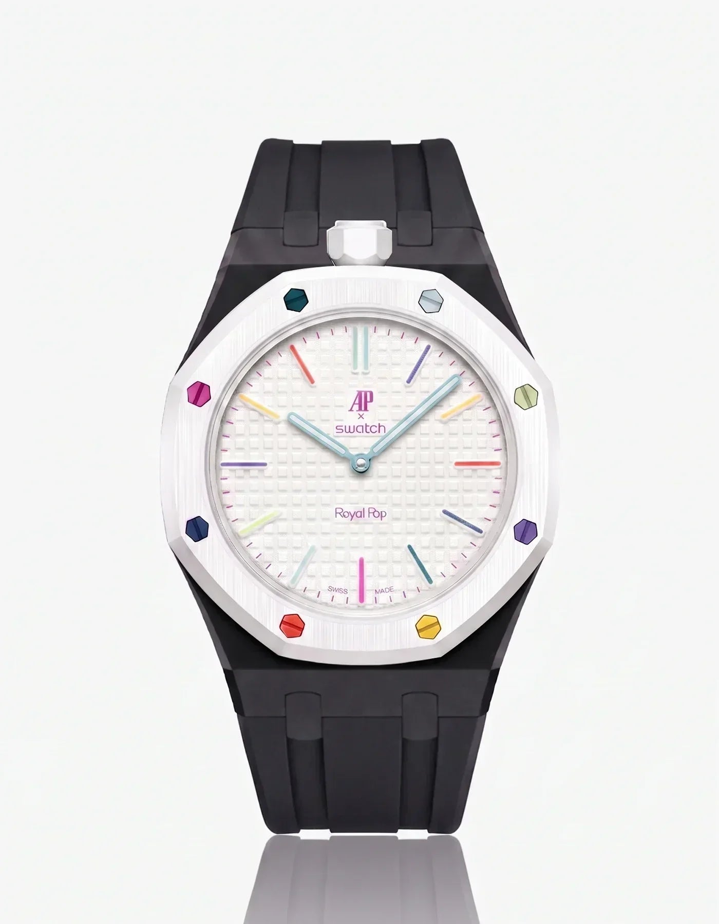 Silicone Strap & Case  Royal Pop Huit Blanc(Customize  Colors)