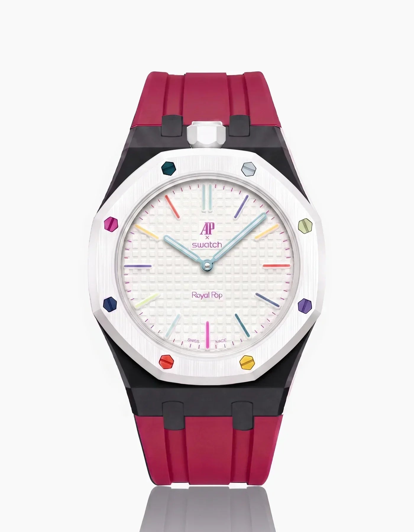 Silicone Strap & Case  Royal Pop Huit Blanc(Customize  Colors)