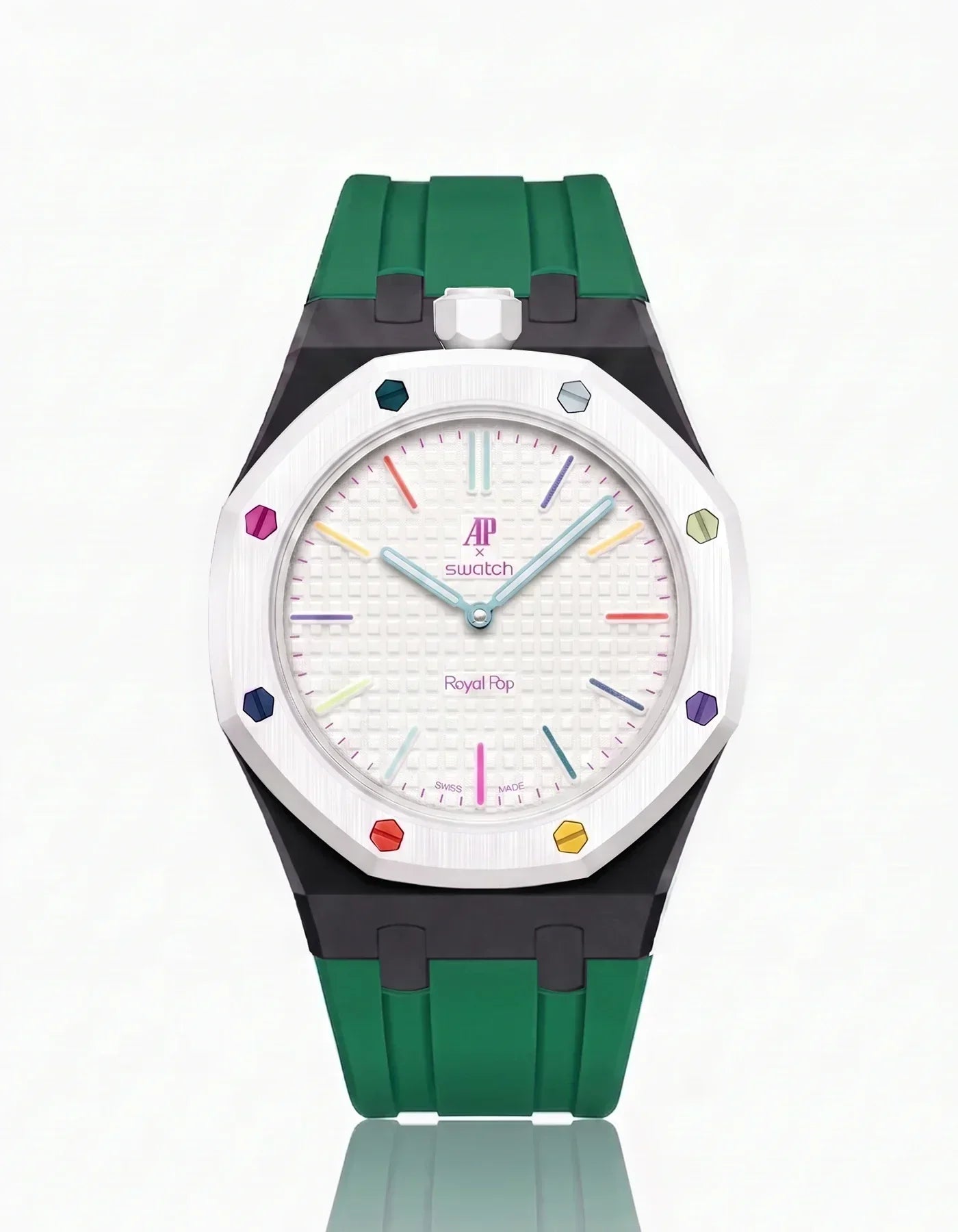 Silicone Strap & Case  Royal Pop Huit Blanc(Customize  Colors)