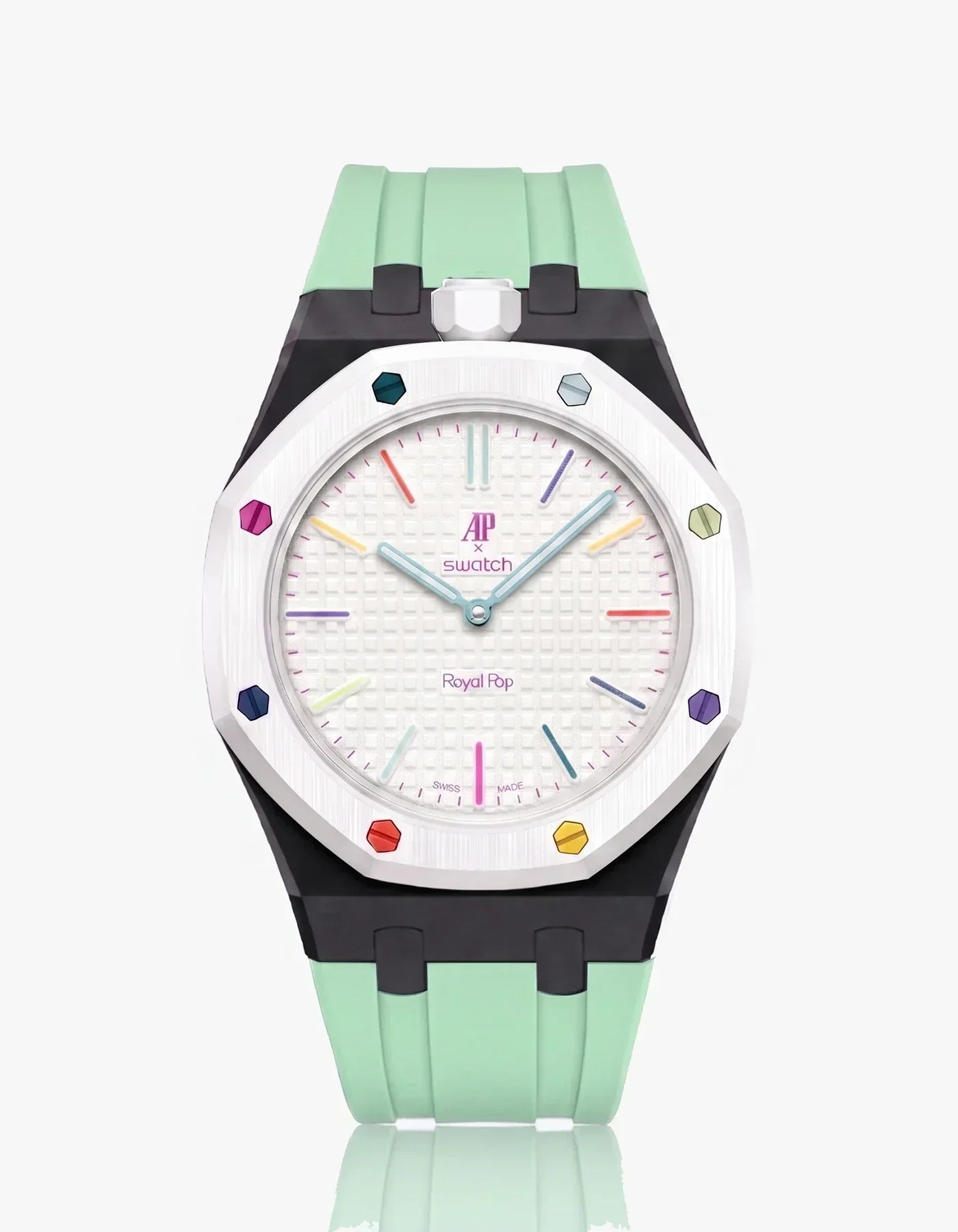 Silicone Strap & Case  Royal Pop Huit Blanc(Customize  Colors)