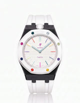 Silicone Strap & Case  Royal Pop Huit Blanc(Customize  Colors)