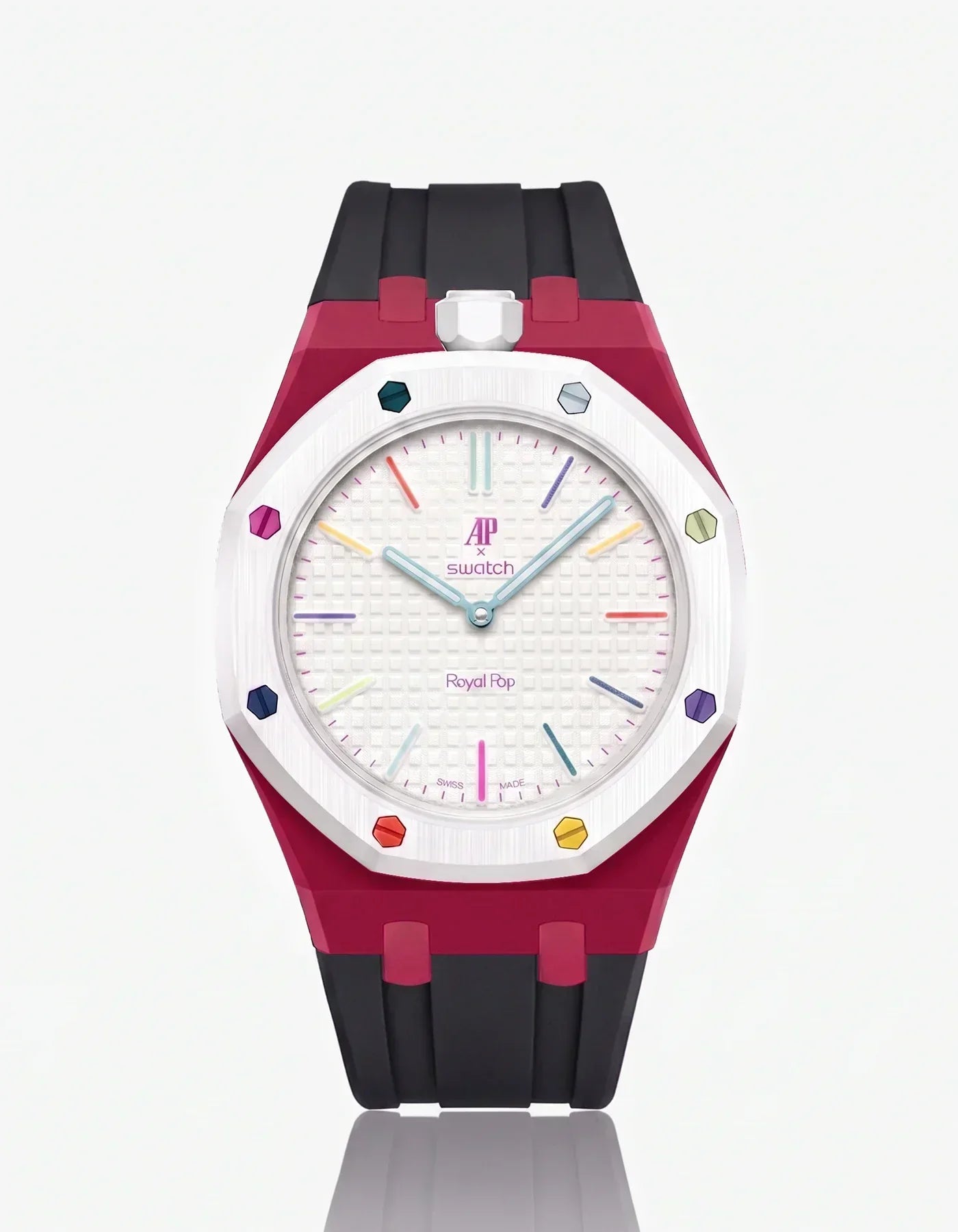 Silicone Strap & Case  Royal Pop Huit Blanc(Customize  Colors)