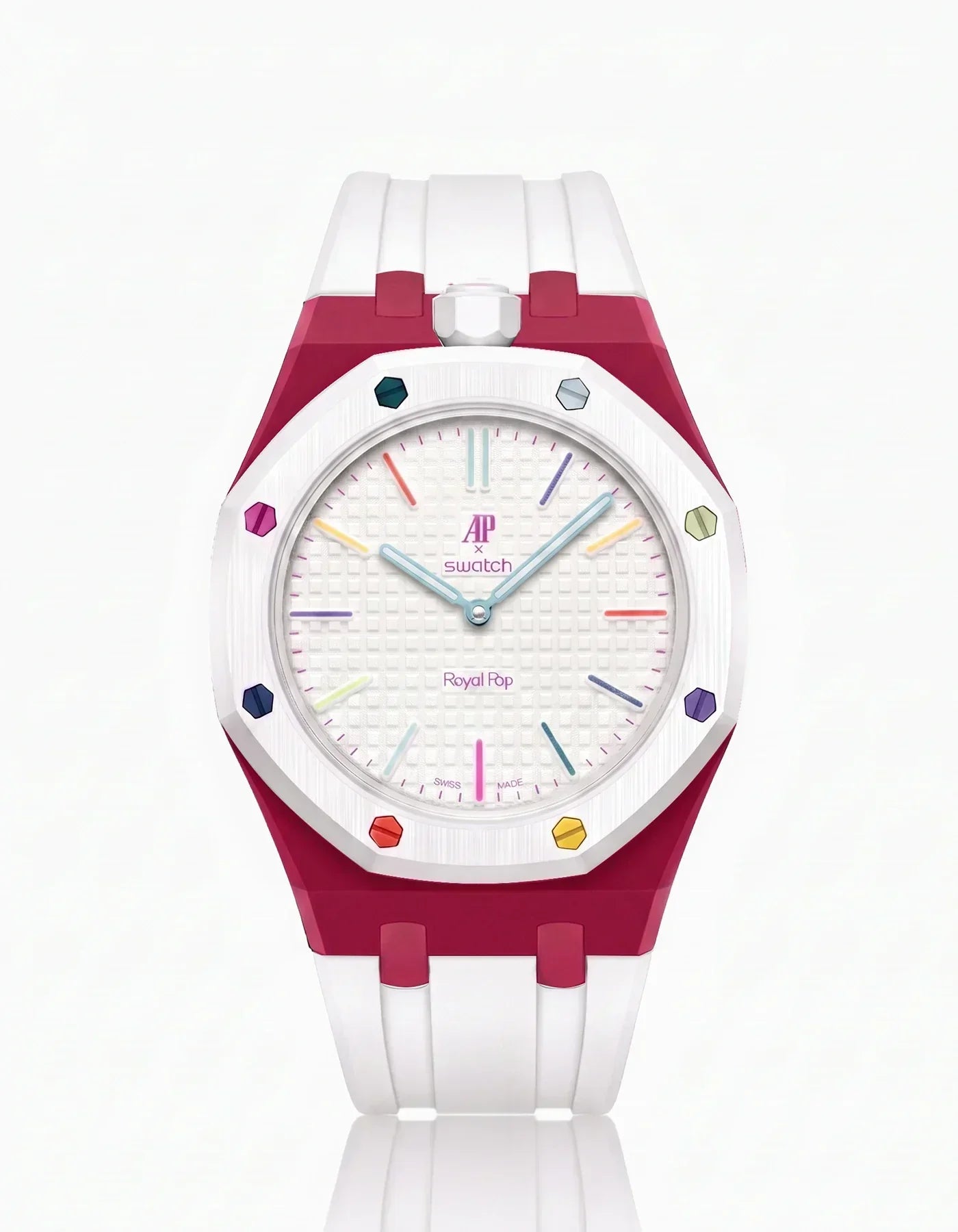 Silicone Strap & Case  Royal Pop Huit Blanc(Customize  Colors)