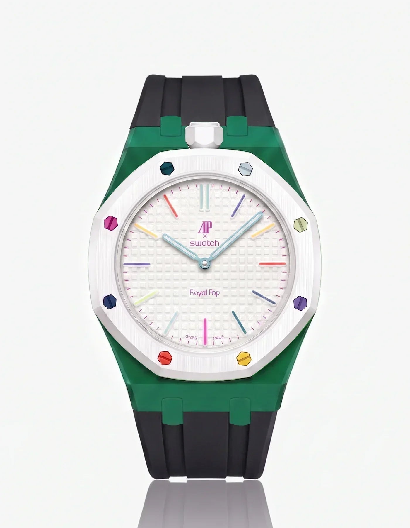 Silicone Strap & Case  Royal Pop Huit Blanc(Customize  Colors)