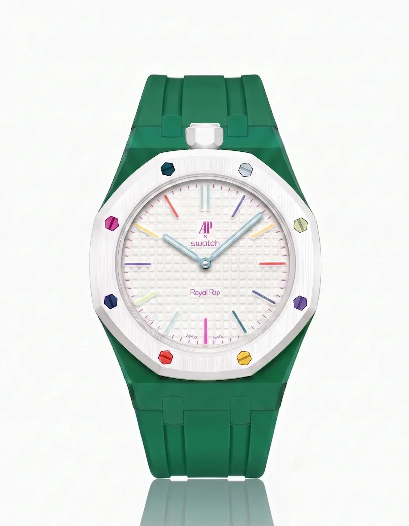 Silicone Strap & Case  Royal Pop Huit Blanc(Customize  Colors)