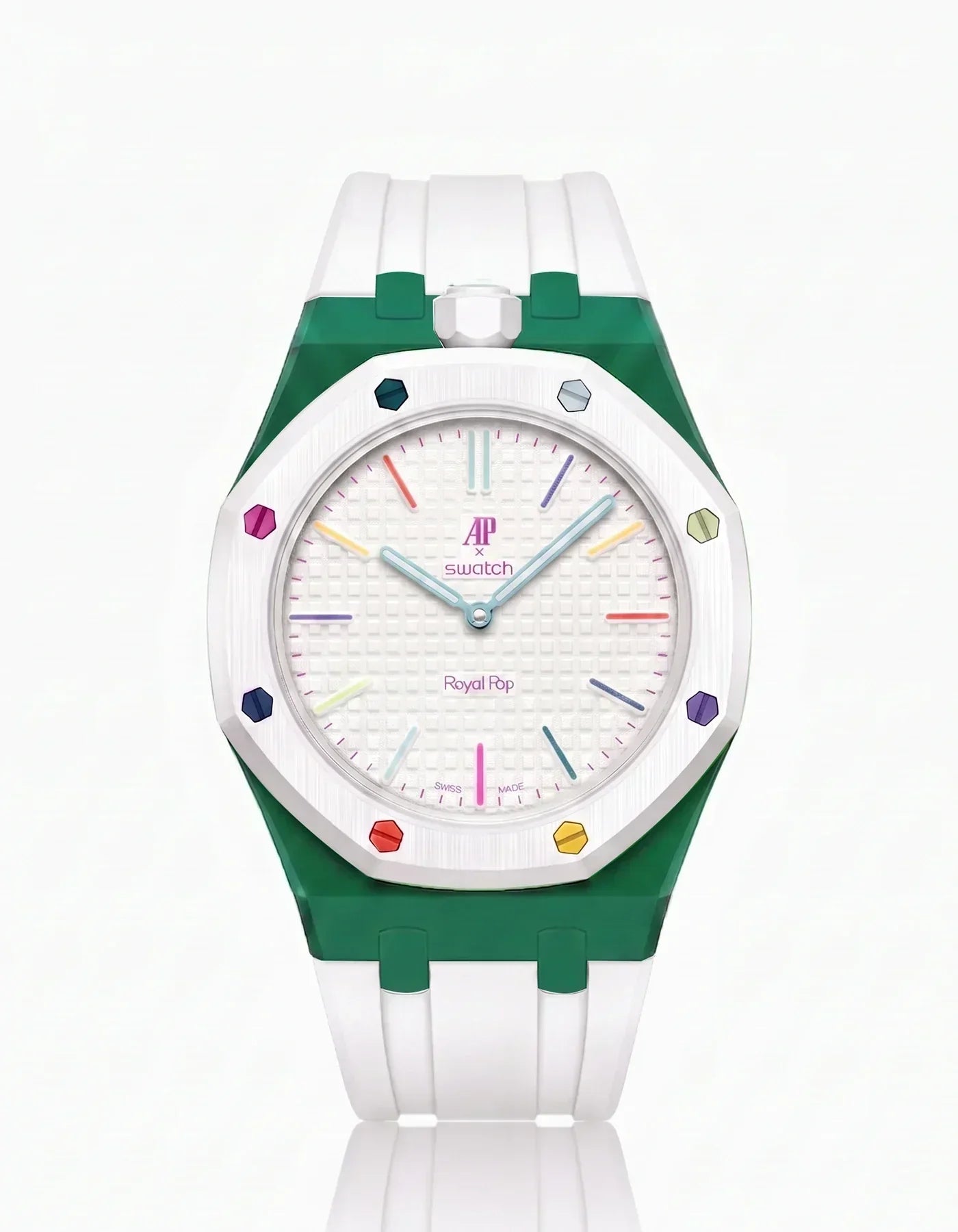 Silicone Strap & Case  Royal Pop Huit Blanc(Customize  Colors)