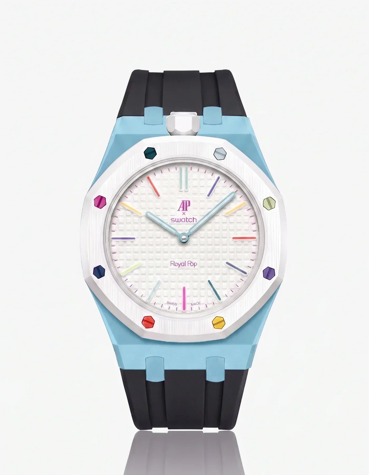 Silicone Strap & Case  Royal Pop Huit Blanc(Customize  Colors)