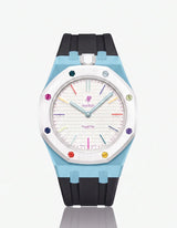 Silicone Strap & Case  Royal Pop Huit Blanc(Customize  Colors)