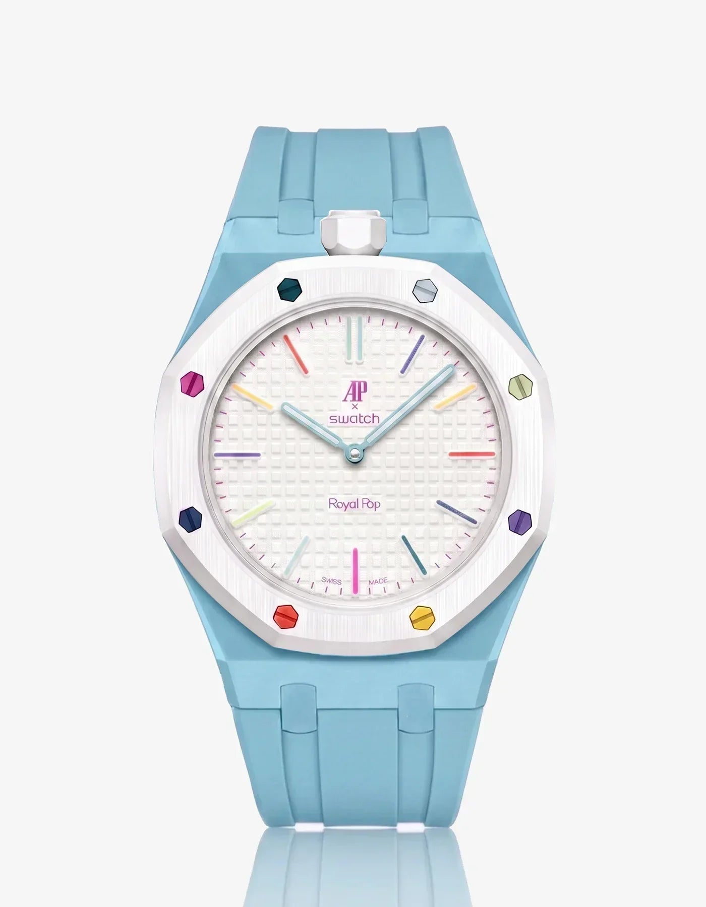 Silicone Strap & Case  Royal Pop Huit Blanc(Customize  Colors)