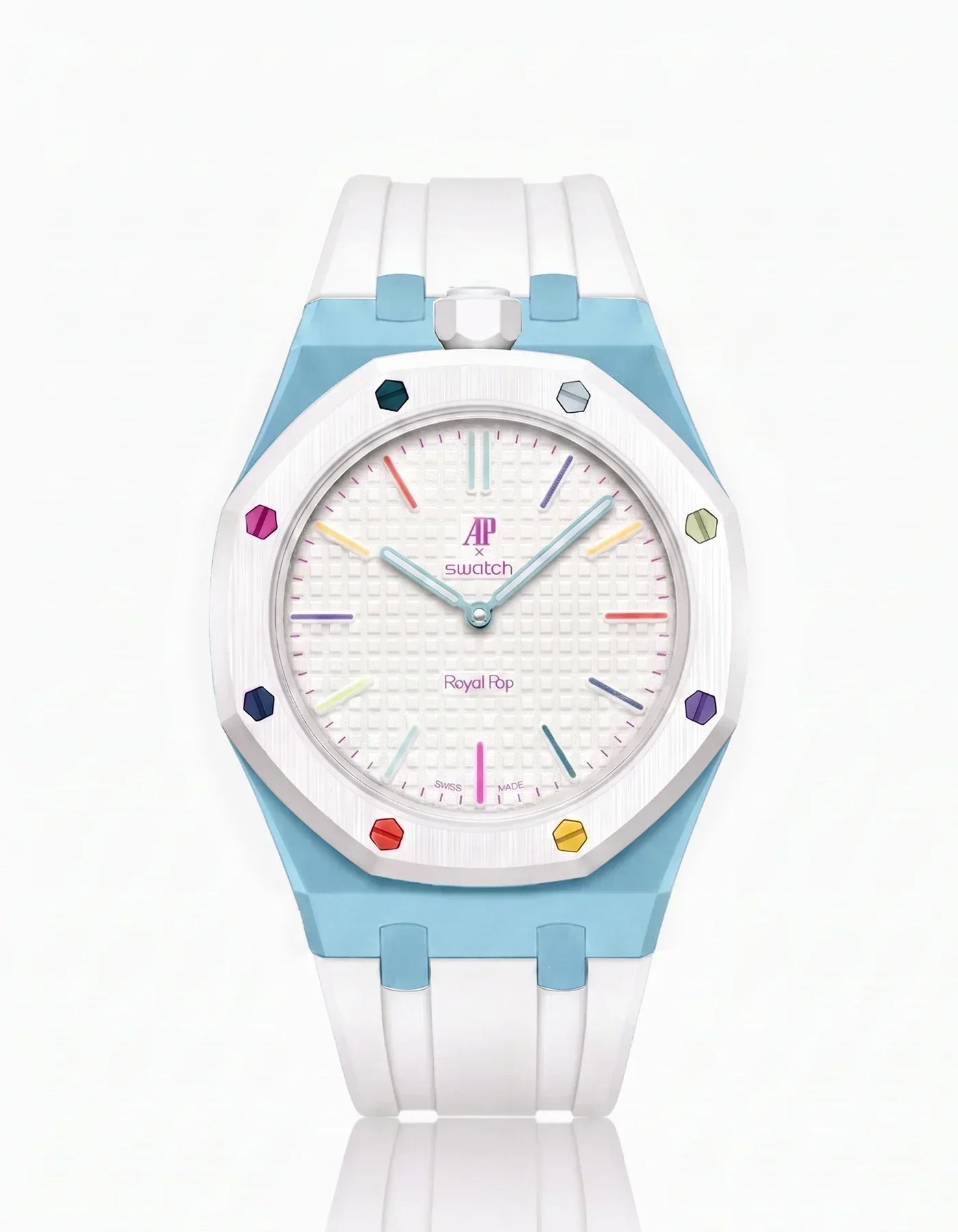 Silicone Strap & Case  Royal Pop Huit Blanc(Customize  Colors)