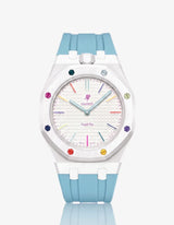 Silicone Strap & Case  Royal Pop Huit Blanc(Customize  Colors)
