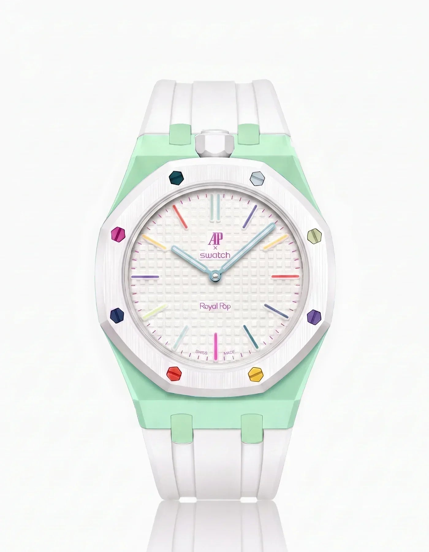 Silicone Strap & Case  Royal Pop Huit Blanc(Customize  Colors)