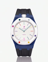 Silicone Strap & Case  Royal Pop Huit Blanc(Customize  Colors)