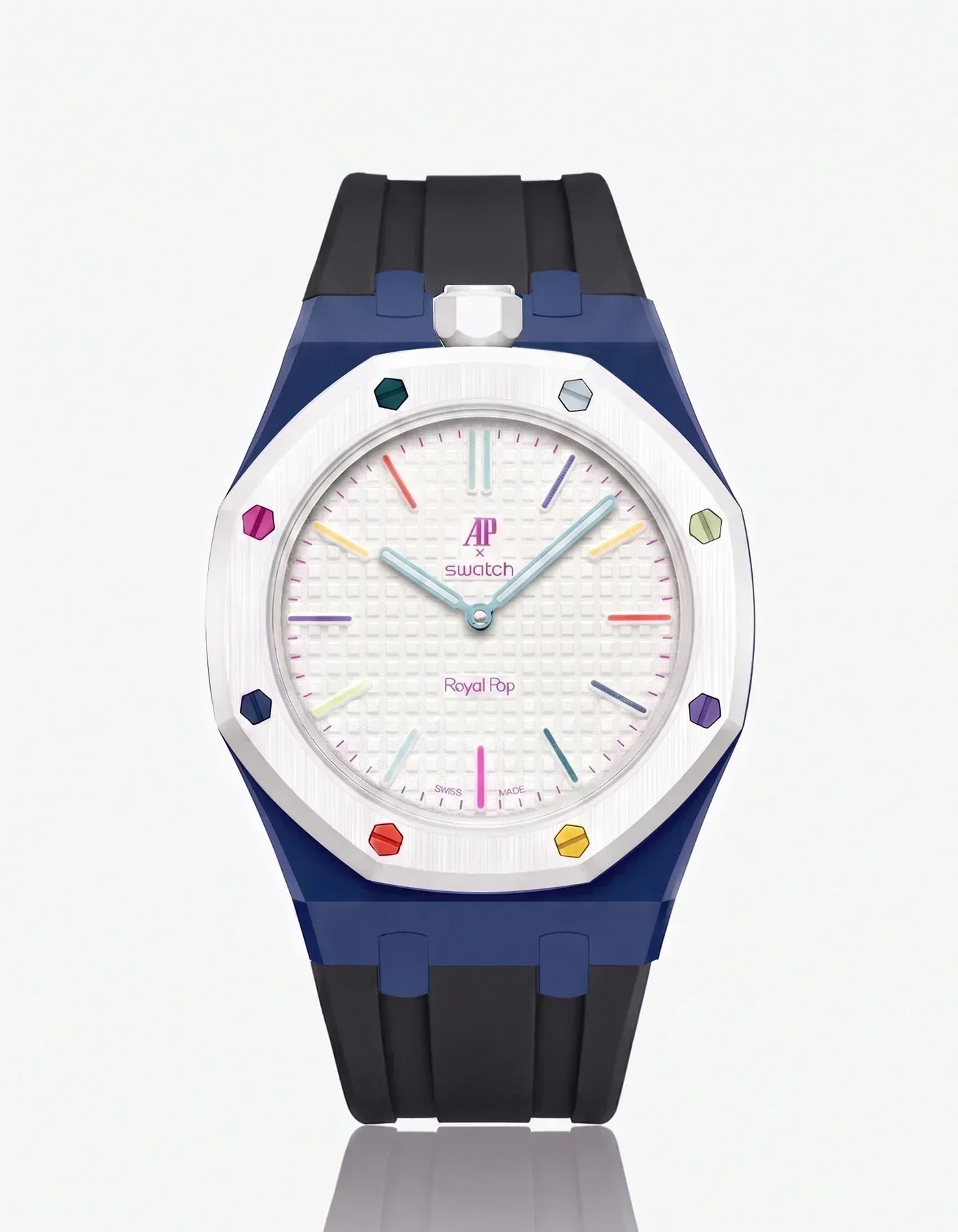 Silicone Strap & Case  Royal Pop Huit Blanc(Customize  Colors)