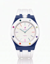 Silicone Strap & Case  Royal Pop Huit Blanc(Customize  Colors)