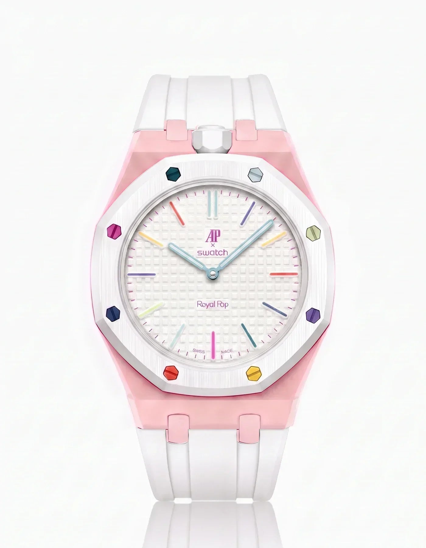 Silicone Strap & Case  Royal Pop Huit Blanc(Customize  Colors)