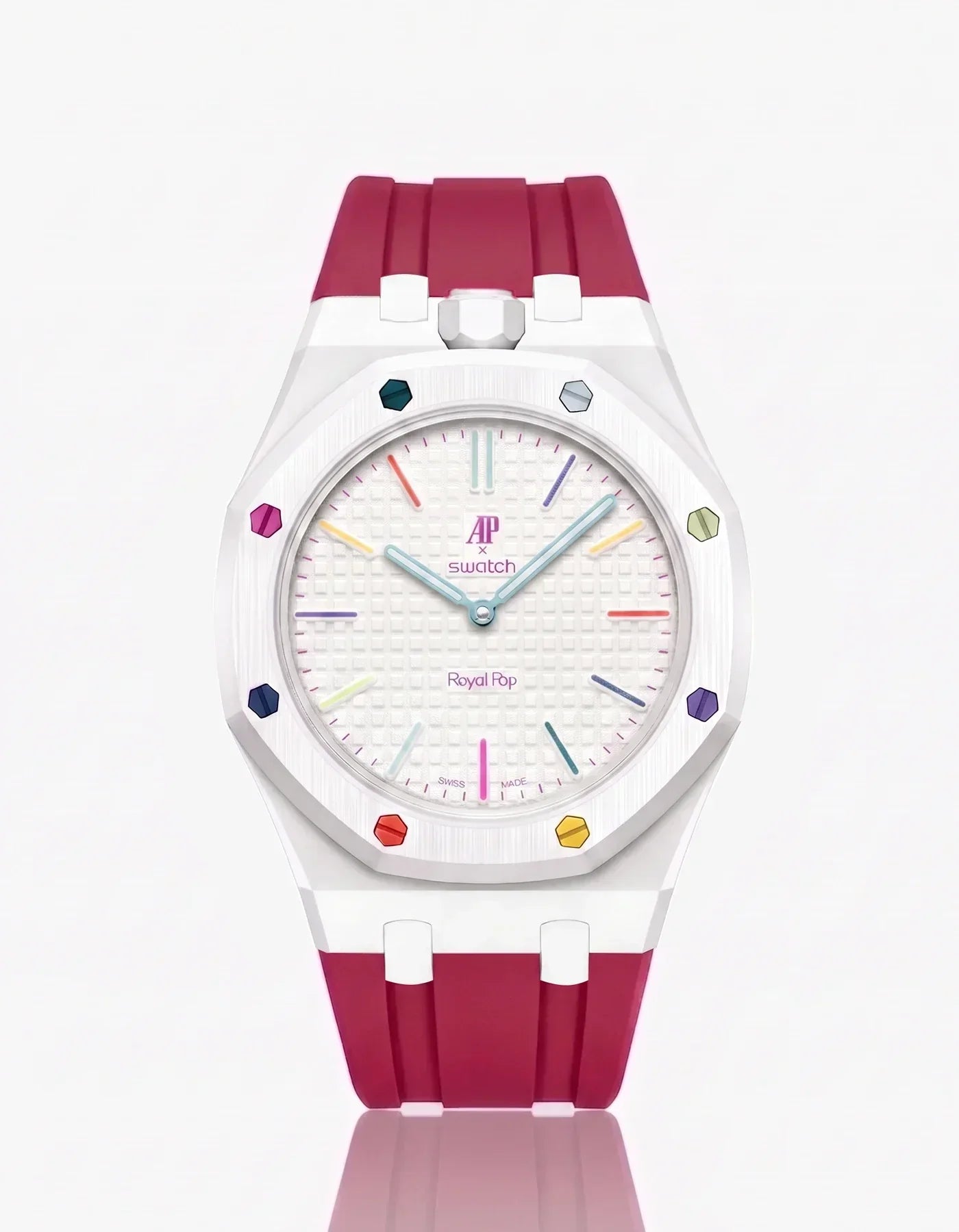 Silicone Strap & Case  Royal Pop Huit Blanc(Customize  Colors)