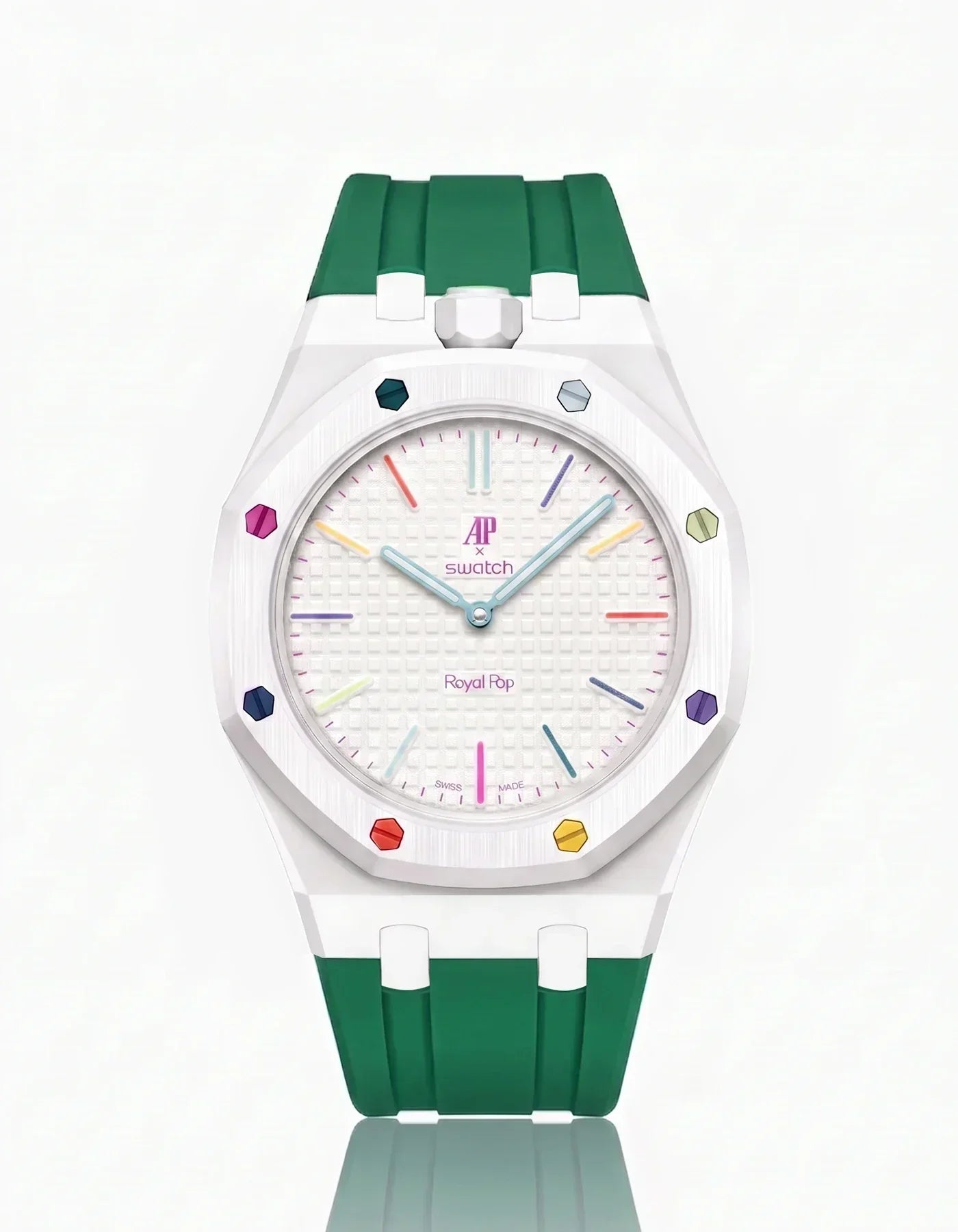 Silicone Strap & Case  Royal Pop Huit Blanc(Customize  Colors)