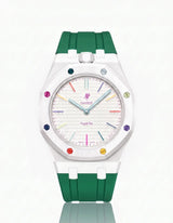 Silicone Strap & Case  Royal Pop Huit Blanc(Customize  Colors)