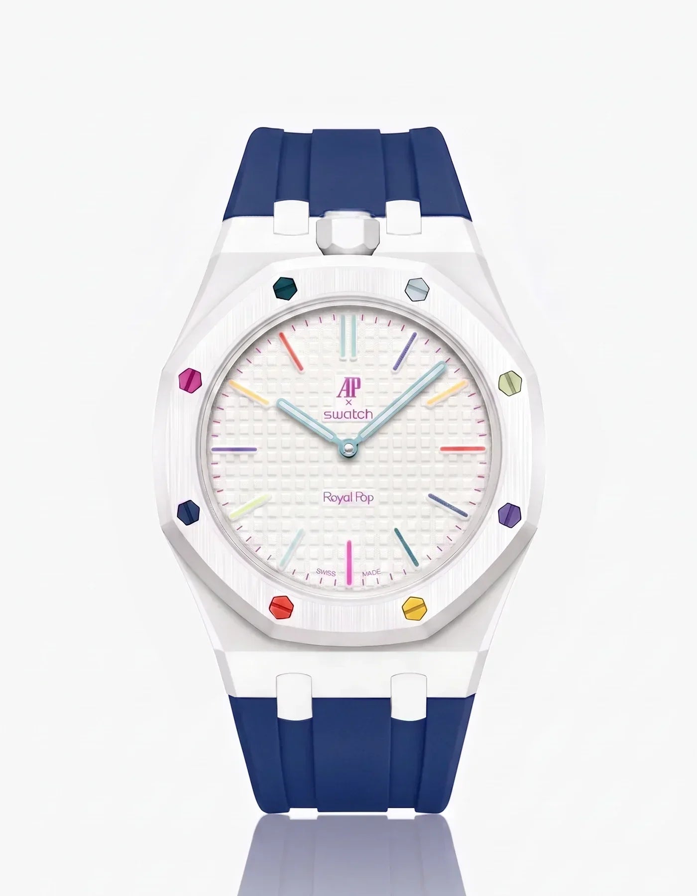 Silicone Strap & Case  Royal Pop Huit Blanc(Customize  Colors)