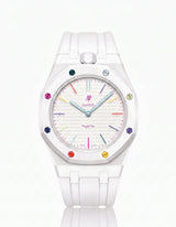 Silicone Strap & Case  Royal Pop Huit Blanc(Customize  Colors)