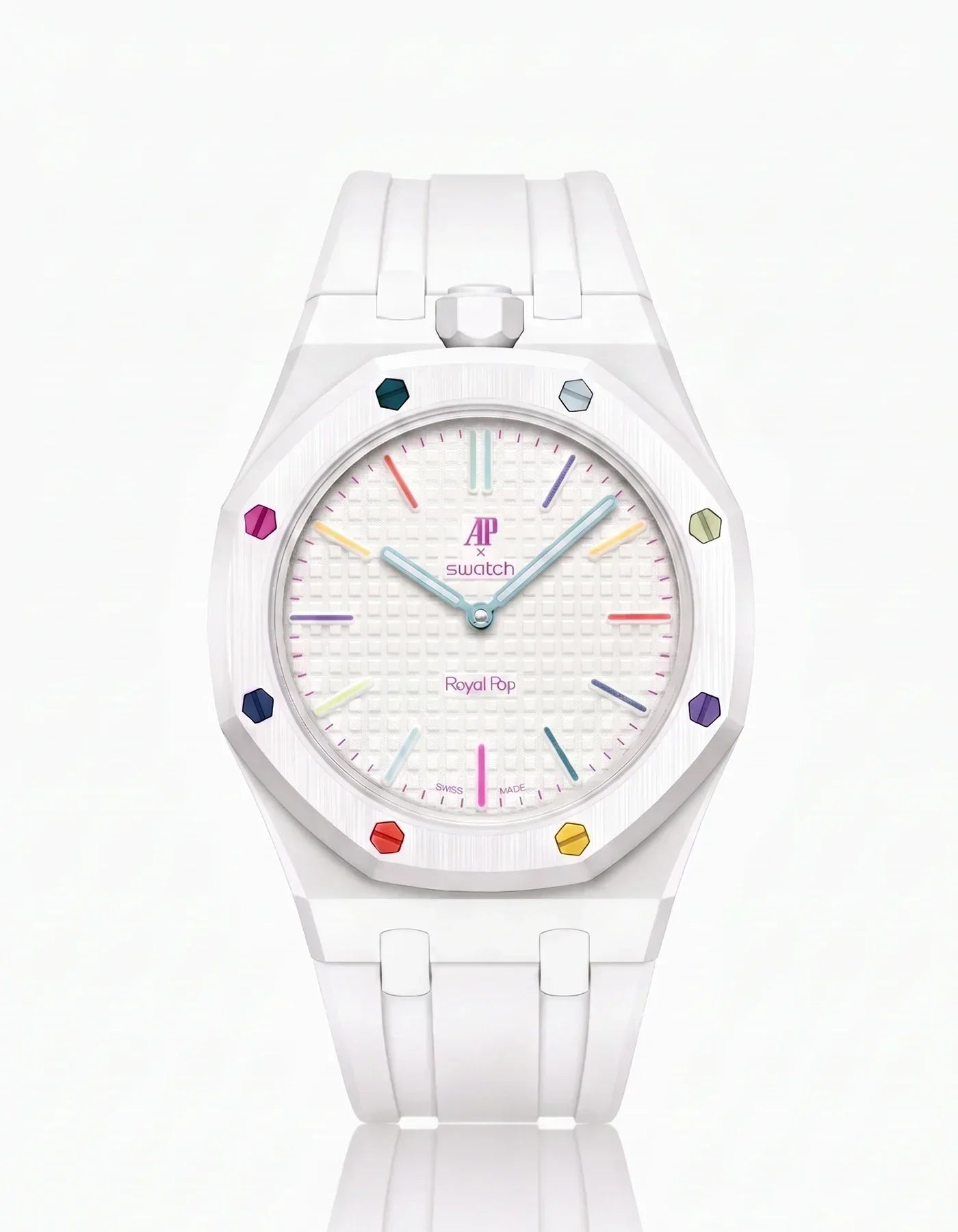 Silicone Strap & Case  Royal Pop Huit Blanc(Customize  Colors)