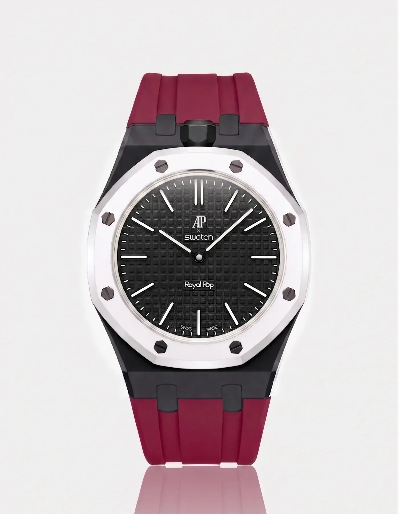 Silicone Strap & Case Royal Pop Ocho Negro(Customize  Colors)